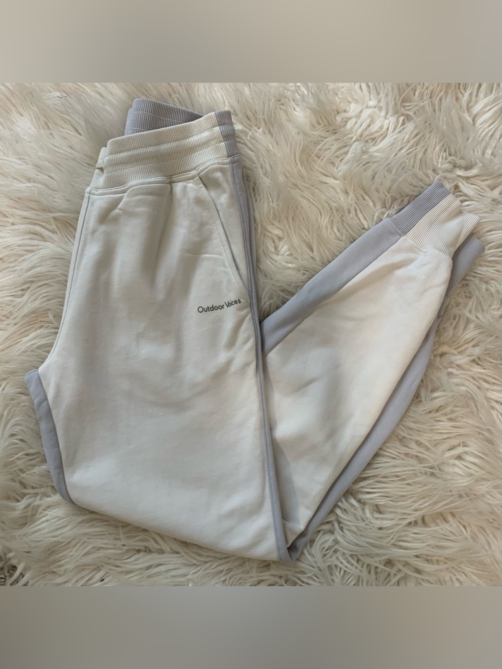 Outdoor Voices Pickup Colorblock Joggers Dove Bone Size Small